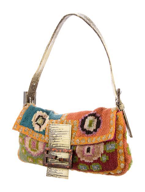 fendi beaded purse|Fendi beaded baguette bag.